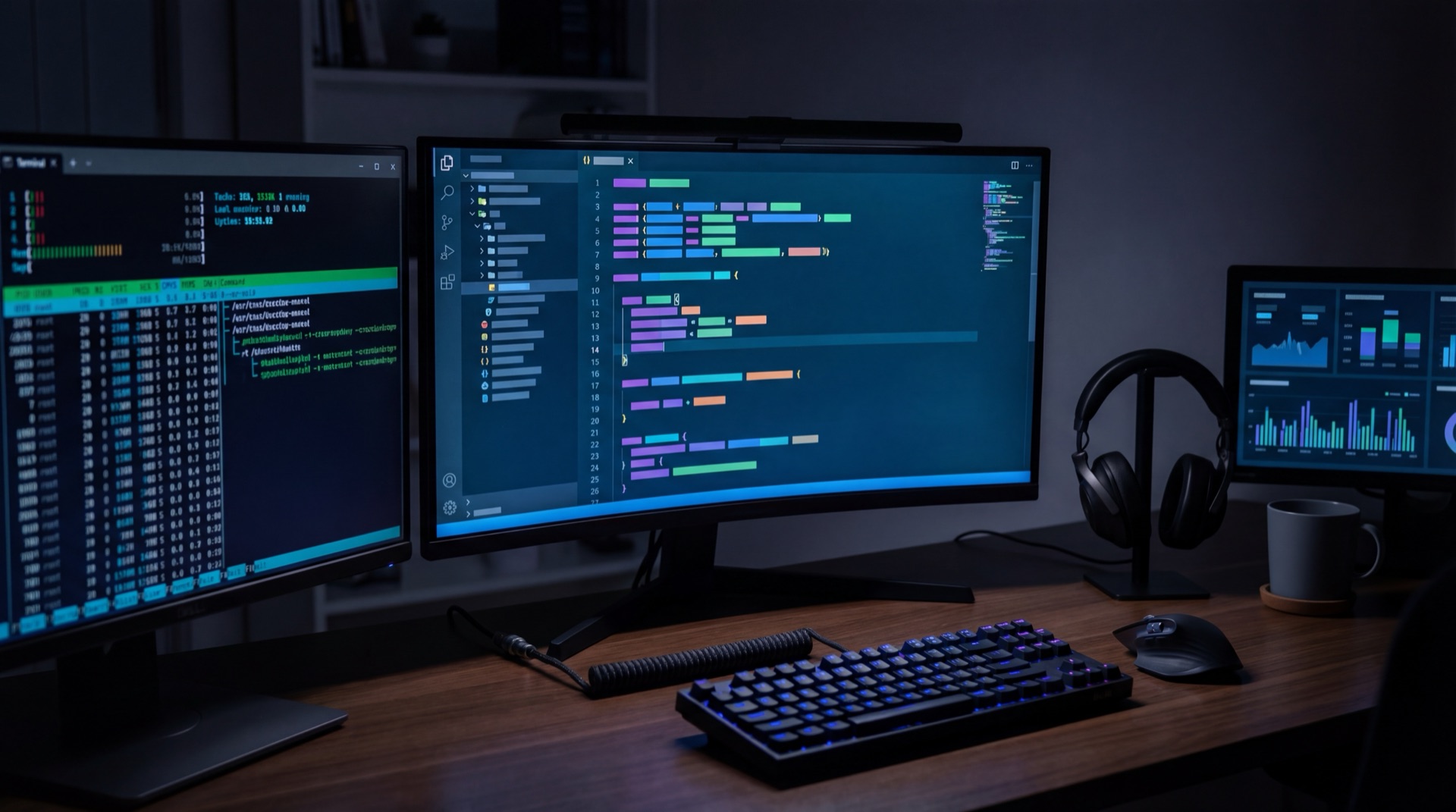 Modern tech office and development team