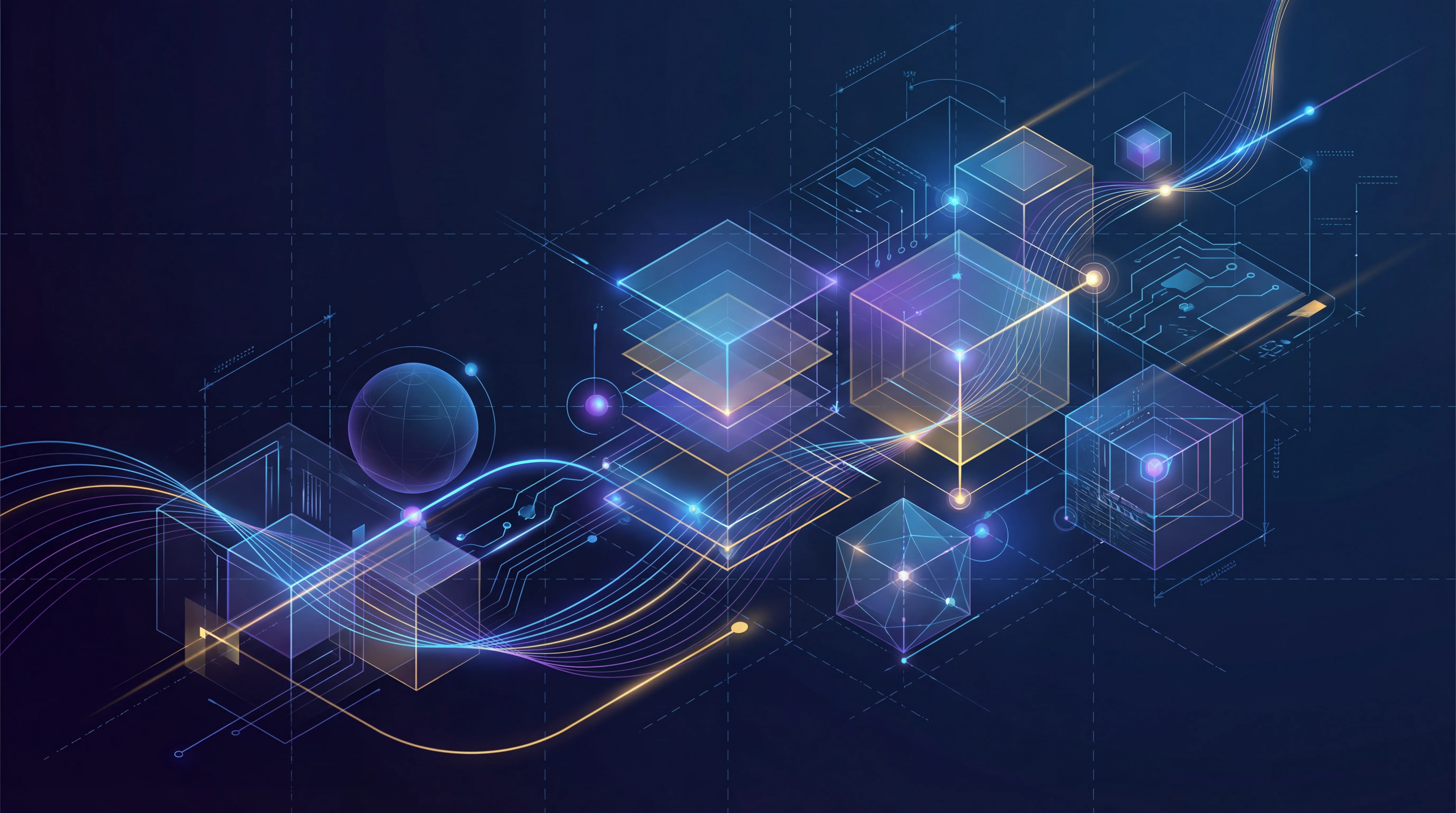 Abstract visualization of connected data systems and intelligent workflows